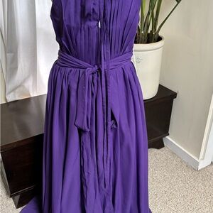 Elegant Halter Purple Evening Gown NWT